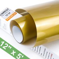 CAREGY Iron on Heat Transfer Vinyl Roll HTV (12''x5',Gold)