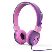 MoKo Kids Headphones, On-Ear Headphones Volume Limited Wired (1.5m / 4.9ft) Headset with SharePort for Children, Fits Leapfrog, Orbo Jr, Dragon Touch Tablets, Smartphones, Laptop, Purple