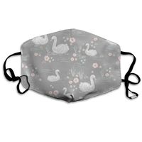 YUIOP White Swans Floating in Water Pond Or Lake Printed Mask Neutral Mask for Men and Women Polyester Dust-Proof Breathable Mask