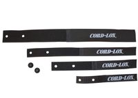 Cord-Lox - Rivet Series - Hanging Cable Management Strap - 10 Pack - Solution for Musicians, Garage, Home Organization - Made in USA (Black) (1"x12")