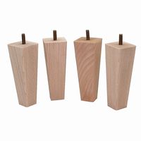 WEICHUAN Tapered Solid Beech Wood Replacement Sofa Couch Chair Ottoman Loveseat Coffee Table Cabinet Wood Furniture Feet Furniture Wood Legs(5.5" Set of 4)