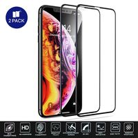 Johncase [2 Pack] New Upgrade Screen Protector Compatible for iPhone X/Xs 5.8", 3D Full Coverage 9H 0.3mm Premium Tempered Glass Film [Case Friendly]