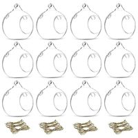 Nuptio 12 Pcs 3.15"/ 8cm Hanging Glass Tealight Holder Globe Plant Terrariums Glass Orbs Air Plants Tea Light Candle Holders Home Decor Indoor Outdoor Garden (with 2 Holes, 9 Pcs + 3 Pcs)