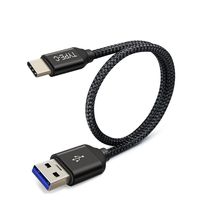 TITACUTE Type C Cable Fast Charging for Stylo 4, Short USB Type C Cable 1FT, Nylon Braided Cord USB C Cable Quick Charge 3.0 Data Cable Compatible with Samsung Galaxy S10 Plus, S10e, LG G6 V30 Black