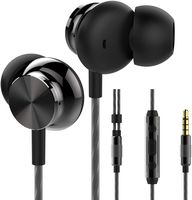 3.5mm Earphones Headphones, Powerful Bass Driven Sound, 12mm Large Drivers, Ergonomic Design for iPhone, iPad, iPod, Samsung and Mp3 Player