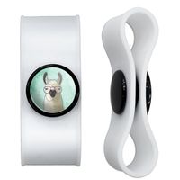 Hip Llama with Glasses Headphone Earbud Cord Wrap - Charging Cable Manager - Wire Organizer Set of 2 - White