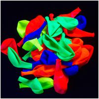Glow King UV Blacklight Reactive Fluorescent / Neon Glow Party Balloons (50)