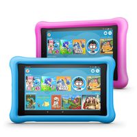 Fire HD 8 Kids Edition Tablet 2-Pack, 8" HD Display, 32 GB, Kid-Proof Case - Blue/Pink