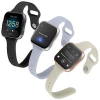 (Pack of 3) Boname Thin Feminine Bands Compatible with Fitbit Versa 2/Versa/Fitbit Versa Lite/SE, Women Cute Slim Soft Replacement Wrist Bands for Fitbit Versa Edition