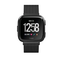 FUZVOL Metal Bands Compatible with Fitbit Versa 2 / Fitbit Versa Lite & SE/Fitbit Versa Smart Watch, Stainless Steel Metal Replacement Small Large for Women Men, Black, Champagne, Rose Gold, Silver