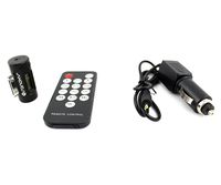 SANOXY Mini FM Transmitter/Modulator + Car Charger Cigarette Lighter Port Kit - LCD Display, for Apple iPhone 3G/3GS/4G, iPod Nano, Touch, Video, Classic