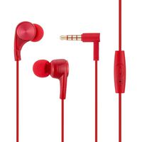 Wired Earphones with Microphone and Remote Control Compatible with Apple iPhone 6S Plus 6 SE 5S Samsung Galaxy S7 S6 Note 3 2 1/MP5 Player iOS Android (red)