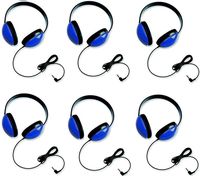 Califone 2800-BL Listening First Headphones in Blue (Set of 6)