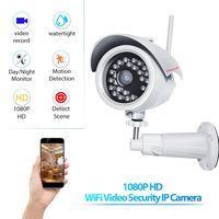 Sumpple WiFi Wireless 1080P Outdoor/Indoor Network IP Camera, 64G SD Card Night Vision, IP66 Waterproof, Video Record, Snapshot, Email Alarm, Motion Detection, for iPhone, iPad, Android or PC White