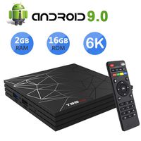 Android 9.0 TV Box, T95 Max Android Boxes 2GB RAM 16GB ROM H6 Quad-Core, Built-in WiFi 2.4Ghz Support 6K Ultra HD 3D H.265 Smart TV Media Box