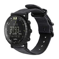 Digit.Tail Sport Military Nylon Replacement Universal NATO Watch Strap Bands Accessory with Lugs and Screw Tools for Suunto Core, Suunto Essential Smart Watch (Black)