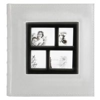 Artmag Photo Album 4x6 800 Photos, Large Capacity Wedding Family Leather Cover Picture Albums Holds Horizontal and Vertical 4x6 Photos with Black Pages Silver