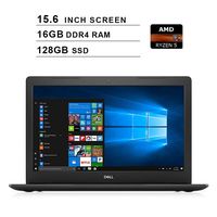 2019 Premium Dell Inspiron 15 5000?15.6 Inch HD Laptop (AMD Ryzen 5 2500U up to 3.6 GHz, 16GB RAM, 128GB SSD, WiFi, Bluetooth, HDMI, Windows 10 Home,?Licorice Black)