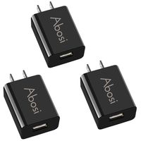 3 Pack Quick Charge 3.0 18W USB Wall Charger,Abosi Power Adapter,Quick Charging with Smart IC,Quick Charge 2.0 Compatible for GalaxyS9/S8/S7/S6/Edge/+,Note 5/4,LG,Nexus,iPhone, iPad,Qualcomm Certified