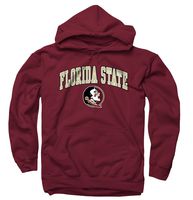 Campus Colors NCAA Adult Arch & Logo Gameday Hooded Sweatshirt (Florida State Seminoles - Maroon, XX-Large)