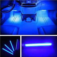 Car interior lights,HengJia Auto Parts LED General Car Interior Floor Lights,Atmosphere Lights Strip,Waterproof Glow Neon,Decoration Lamp (blue)