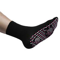 Sameno Unisex Self-Heating Health Socks, FIR Tourmaline Magnetic Socks - Self Heating Therapy Magnetic Socks Unisex (Black)