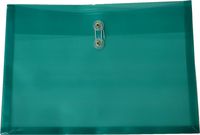 Filexec Poly Envelope, Legal Size, Side Load, Button String Closure, Green (Pack of 6) (50070-15105)