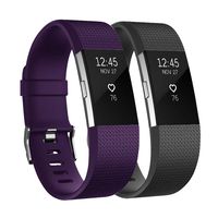 Fundro Replacement Bands Compatible with Fitbit Charge 2, Classic & Special Edition Adjustable Sport Wristbands