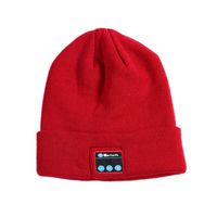 JUANLIAN Bluetooth Beanie,Bluetooth Hat with Wireless Earbuds Headset Headphones for Women Men Red