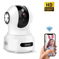 Baby Monitor, OMMC Wireless Home Security Camera 1080P IP Camera with Night Vision/2-Way Audio/Motion Detection, Works with Alexa