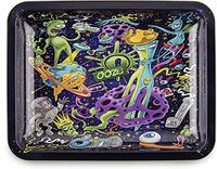 Ooze - Metal Rolling Tray - Medium 10x7.75 - Smoking Accessories - Rolling Tray - Ashtray - Rolling Tobacco Tray - Smoking Accessories Dry Herb - Tobacco Accessories (Universe)