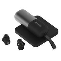 Rowkin Ascent Charge+ True Wireless Earbuds Headphones: 50+ Hours Bluetooth 5 Smallest Earphones & Qi Charging Case. Deep Bass Sound Headset, Mic & Noise Reduction for Android Samsung & iPhone (Black)