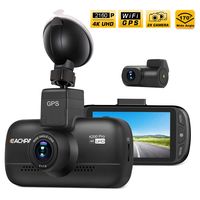 Dual Dash Cam 4K Dash Cam (2880x2160P SingleFront) Dual 1920x1080P Front and Rear Camera WiFi GPS 3'' LCD 170° Wide Angle Sony Sensor SuperCapacitor Motion Detection Time Lapse Eachpai K200 Pro