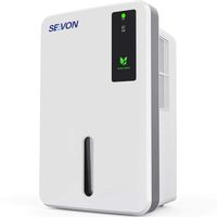 SEAVON 1500ml New Electric Portable Dehumidifier, 2000 Cubic Feet (212 sq ft) Ultra- Quiet and 50oz Capacity Quiet Dehumidifier for Bathroom, Bedroom, Basements, RV, Living Room, Auto-Shut Off