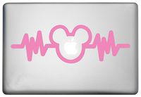 Walt Disney Mickey Mouse Sticker MacBook Air Pro Decal is a Mickey Mouse Decal. Laptop Size 11, 12, 13 and 15 inch. Looks Great with Your Mickey Heartbeat Theme. Many Colors- Soft Pink