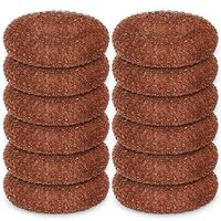 DecorRack 12 Pack Copper Wire Mesh Dish Scrubber Sponge, Commercial Quality Multipurpose Scourers Perfect for Kitchen, Removes Tough Grease and Dirt, Heavy Duty Copper Wool Cleaning Pads (Pack of 12)