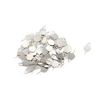 Geesatis 100 PCS Silver Sim Card Tray Needle Pin Eject Pin Key Sim Card Opening Removal Tool Compatible with iPhone iPads fit Most Smartphone Brands