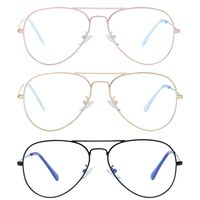 Blue Light Blocking Aviator Glasses for Women Men Lightweight Metal Frame Computer Glasses Anti-eyestrain Gaming Eyeglasses (Gold/Black/Rose Gold, 58)