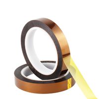 Retermit 2 Rolls 10mm X100ft Kapton Tape Sublimation Tape - for Heat Transfer Vinyl,3D Printers High Temperature Tape PCB Tape Heat Resistant Tape Heat Tape