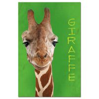 Tree-Free Greetings ECOnotes Blank Note Cards, Matching Envelopes, Blank Stationary Card Set, 4" x 6", Giraffe, Pack of 12 (FS66754)