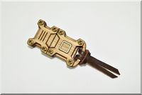 Handmade 128GB USB 3.0 Baltic birch wood Flash drive with brass incrustation. Low-profile design, compatible with Ultra-slim devices. Steampunk/Industrial ART.
