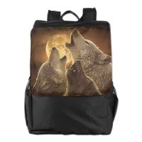 Flying XIE Travel Backpack Moon Wolves Outdoor Sport Daypack School Bag Laptop Bag Large Capacity