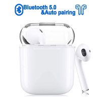 Bluetooth Headphones,Bluetooth 5.0 Wireless Earbuds,Noise Canceling 3D Stereo IPX5 Waterproof Sports Headset, with【24Hrs Charging Case】 Fast Charging for Samsung/iPhone/Android/Apple Airpods