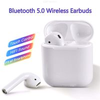 EarPods 5.0 Wireless Bluetooth Sweat Proof Head Phones with Charging Portable Storage case (Black) with Touch Tone Sensitivity and Easy Pairing Noise Cancellation with Microphone for Hands Free