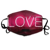Reusable Mouth Masks for Dust Unisex Love Neons Windproof Face Mask Stylish Cover for Kids
