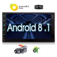 Android 8.1 Car Stereo with GPS Navigation Double Din Car Radio 2G RAM 7 Inch Touch Screen Autoradio in Dash Bluetooth Radio 2 Din Head Unit WiFi Free Rear Camera USB SD Support OBD2/4G/Phone Mirror