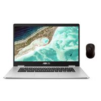 2019 ASUS 15.6" HD LED Display Chromebook w/Bluetooth Mobile Mouse | Intel Celeron Dual-Core Processor | 4GB LPDDR4 Memory | 32GB eMMC | USB-C | 802.11a/b/g/n/ac | Webcam | Chrome OS