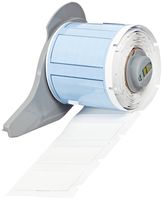 Brady M71-500-175-342 BMP71 PermaSleeve Wire Marker Sleeves, 0.851" Height, 1.765" Width, Polyolefin (B-342) White (Roll of 100)