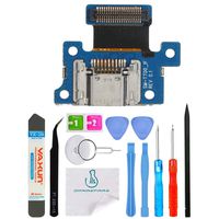 OmniRepairs Charging Dock Port Flex Cable Replacement with SD Card Reader Compatible for Samsung Galaxy Tab S Model (T700, T701, T705, T707V) with Repair Toolkit (8.4 inch)