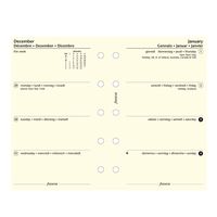 Filofax 2016 Week to View Refill, January 2016 to December 2016, Mini Size, Cream Paper, 4 Languages (C68124-2016)